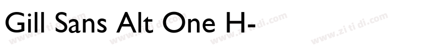 Gill Sans Alt One H字体转换